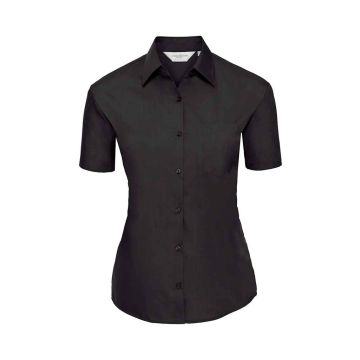 Russell Collection Ladies Short Sleeve Easy Care Poplin Shirt 935F