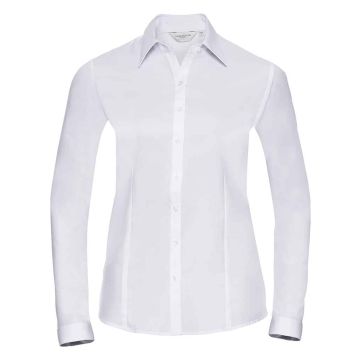 Russell Collection Ladies Long Sleeve Herringbone Shirt 962F