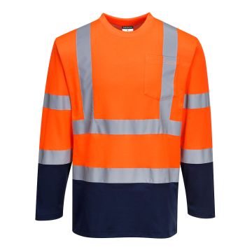 Hi-Vis Cotton Comfort Contrast T-Shirt L/S S280