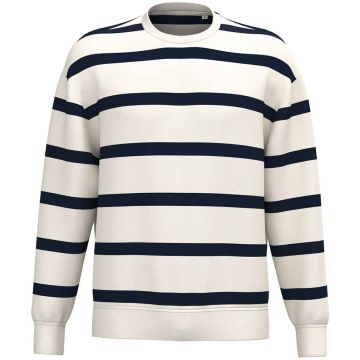 Native Spirit Unisex Striped Crew Neck Sweatshirt NS450