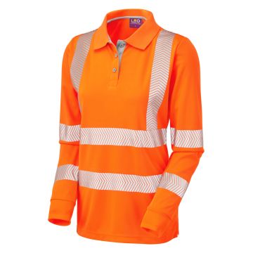 POLLYFIELD Leo EcoViz Performance+ Womens Sleeved Polo Shirt PL08