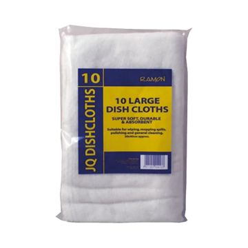 White Stockinette Dish Cloth 30x40cm (PK/10)