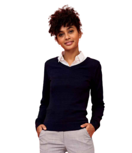 SOL’S 90010 Ladies Galaxy Cotton Acrylic V Neck Sweater