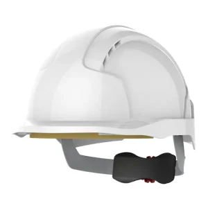 EVOlite Safety Helmet Vented w/Wheel Ratchet & Micro Peak – White