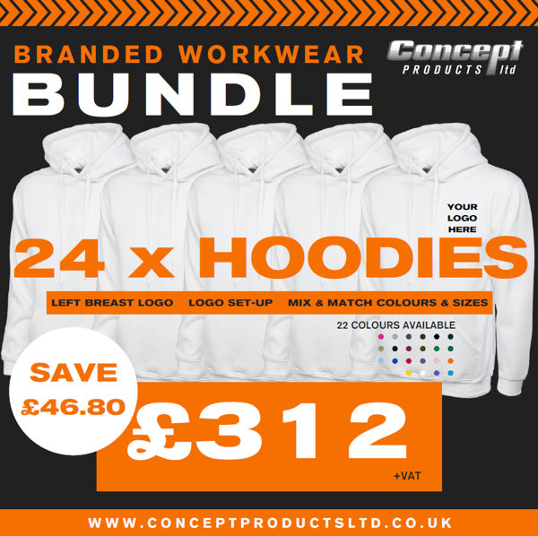 UC502 Classic Hooded Sweatshirts x 24