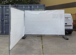 Fence Tarpaulin White 1.76×3.4m Fire Retardant