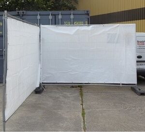 Fence Tarpaulin White 1.76x3.4m FR