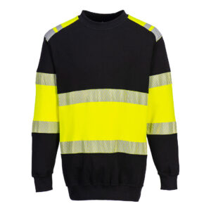 FR716 PW3 Flame-Resistant Class-1 Sweatshirt Yellow/Black